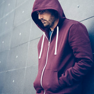 man in hoodie