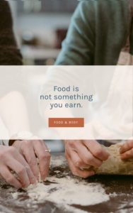 food is not something you earn title page
