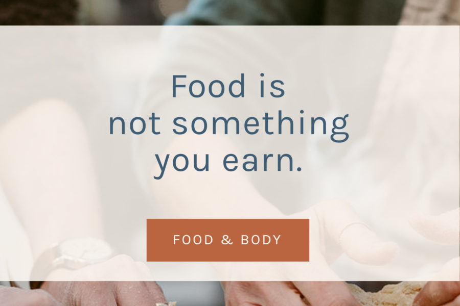 Food is not something you earn Title page