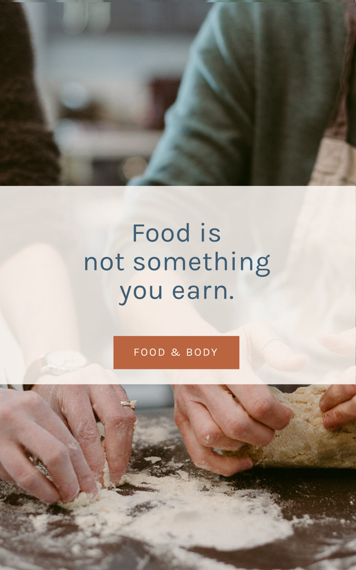 Food is not something you earn Title page