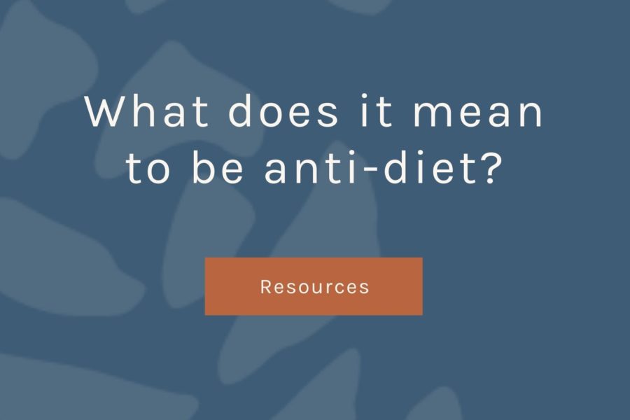 What does it mean to be anti-diet? Title page